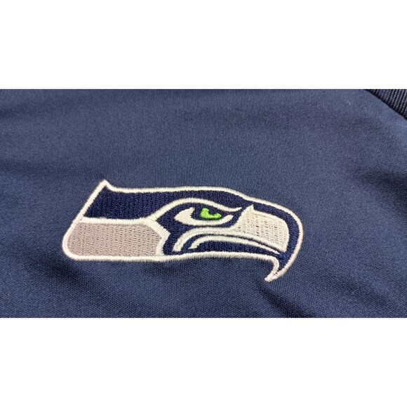 NFL Quarter Zip Pullover Jacket Seattle Seahawks Official Team Apparel 2XL - Picture 3 of 13